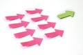 Leader paper arrows bussiness concept.