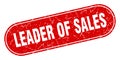 leader of sales sign. leader of sales grunge stamp. Royalty Free Stock Photo