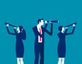 Leader search for colleagues. Business vector illustration concept