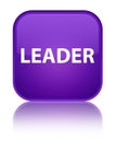 Leader special purple square button Royalty Free Stock Photo