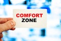 The leader talks about his comfort zone on paper Royalty Free Stock Photo