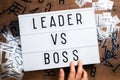 Leader VS Boss Royalty Free Stock Photo