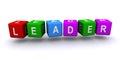 Leader word block on white Royalty Free Stock Photo