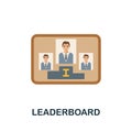 Leaderboard flat icon. Simple sign from gamification collection. Creative Leaderboard icon illustration for web design