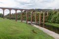 Leaderfoot railway viaduct over river Tweed near Melrose , Scottish Borders