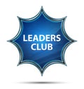 Leaders Club magical glassy sunburst blue button