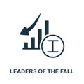 Leaders Of The Fall icon. Monochrome simple Leaders Of The Fall icon for templates, web design and infographics Royalty Free Stock Photo