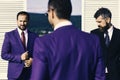 Leaders have business meeting. Businessmen wear smart suits Royalty Free Stock Photo