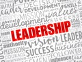 LEADERSHIP - ability of an individual to influence and guide followers or other members of an organization, word cloud concept Royalty Free Stock Photo