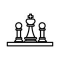 Leadership Approach Black And White Icon Illustration Royalty Free Stock Photo