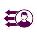 Leadership Approach icon. Creative element design from risk management icons collection Royalty Free Stock Photo