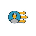 Leadership Approach icon. Simple element from risk management icons collection. Creative Leadership Approach icon ui, ux, apps, Royalty Free Stock Photo