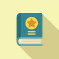 Leadership book icon flat vector. Lecture training Royalty Free Stock Photo