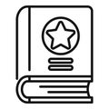 Leadership book icon outline vector. Lecture training Royalty Free Stock Photo