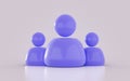 Leadership Bunch of people user social network iconic background 3d render