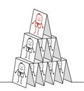 Leadership & cards pyramid
