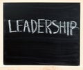 Leadership on chalkboard