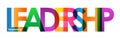 LEADERSHIP colorful overlapping letters banner
