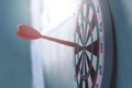 Leadership concept Arrows on archery target of dartboard Target business concept