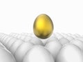 Leadership concept with golden egg Royalty Free Stock Photo