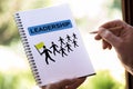 Leadership concept on a notepad Royalty Free Stock Photo