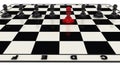 Leadership concept. Pawns on a chess field Royalty Free Stock Photo