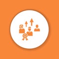 Leadership courses color glyph icon. Teamwork.