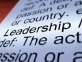 Leadership Definition Closeup Showing Achievement Royalty Free Stock Photo