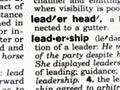 Closeup of the word leadership from the dictionary Royalty Free Stock Photo