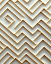 Leadership development and mentorship concept featuring geometric maze pattern with golden guiding thread in clean minimal Royalty Free Stock Photo