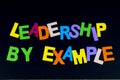 Leadership example team teamwork business teacher success vision inspiration Royalty Free Stock Photo