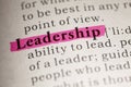definition of the word Leadership Royalty Free Stock Photo