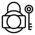 Leadership key icon outline vector. Corporate teamwork Royalty Free Stock Photo