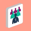 Leadership, leader Simple vector icon. Illustration symbol design template for web mobile UI element. Perfect color isometric