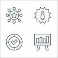 Leadership line icons. linear set. quality vector line set such as chart, winner, best employee