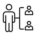 Leadership Line Style vector icon which can easily modify or edit