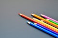 Leadership makes differences shown by color pencils Royalty Free Stock Photo