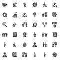 Leadership organization vector icons set