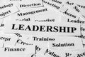 Leadership And Other Related Words Royalty Free Stock Photo