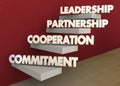 Leadership Partnership Collaboration Commitment Steps 3d Illustration