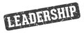 leadership rectangular sign. leadership stamp Royalty Free Stock Photo