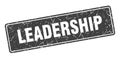 leadership sign. leadership grunge stamp. Royalty Free Stock Photo