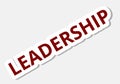 Leadership sign Royalty Free Stock Photo