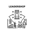Leadership Skill Vector Concept Black Illustration