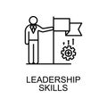 leadership skills line icon. Element of human resources icon for mobile concept and web apps. Thin line leadership skills icon can Royalty Free Stock Photo