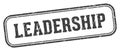 leadership stamp. leadership rectangular stamp on white background Royalty Free Stock Photo