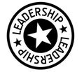 Leadership typographic stamp