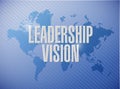 leadership vision world map sign