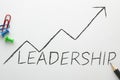 Leadership word with arrow Royalty Free Stock Photo