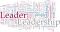 Leadership word cloud Royalty Free Stock Photo